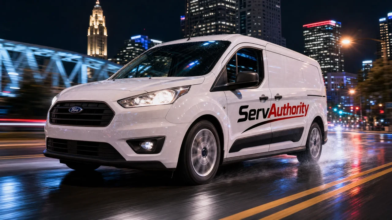 ServAuthority service of process van in Columbus